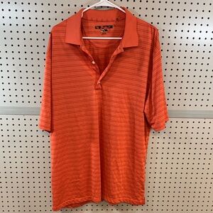 Greg Norman Collection Bold Orange Striped Polo